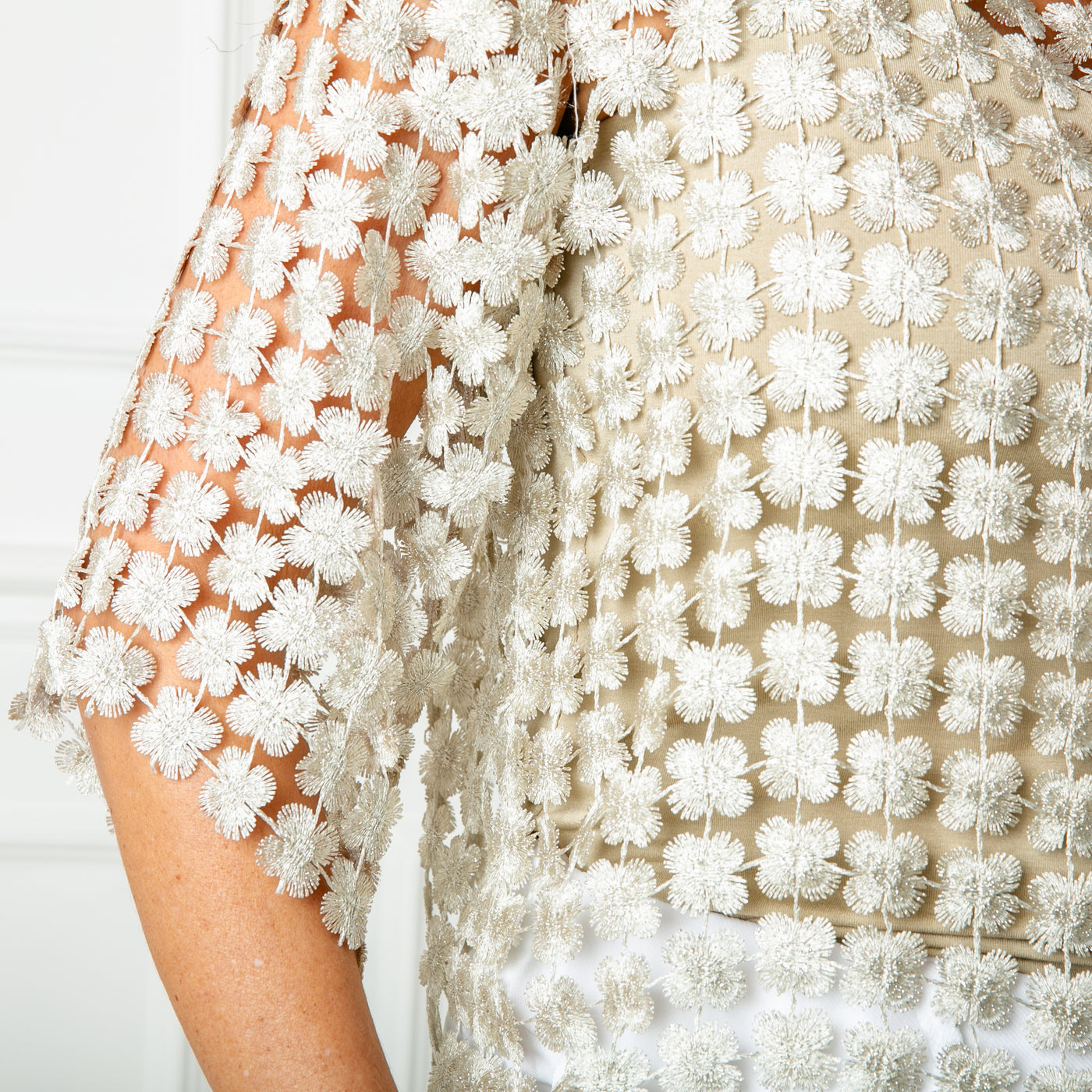 Metallic Crochet Top